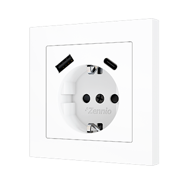 ZS55 Schuko Socket with USB C + A